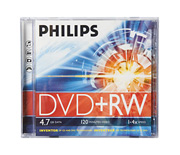 Philips 4.7 GB DVD+RW in j/c